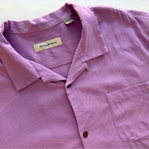 Tommy Bahama Silk-Blend Jacquard Resort Shirt Purple | Men’s XXXL